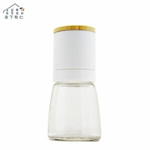 日式竹蓋研磨罐140ml_白色
